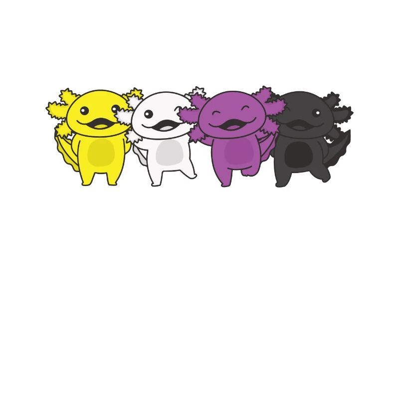 Nonbinary Flag Non Binary Pride LGBTQ Axolotl