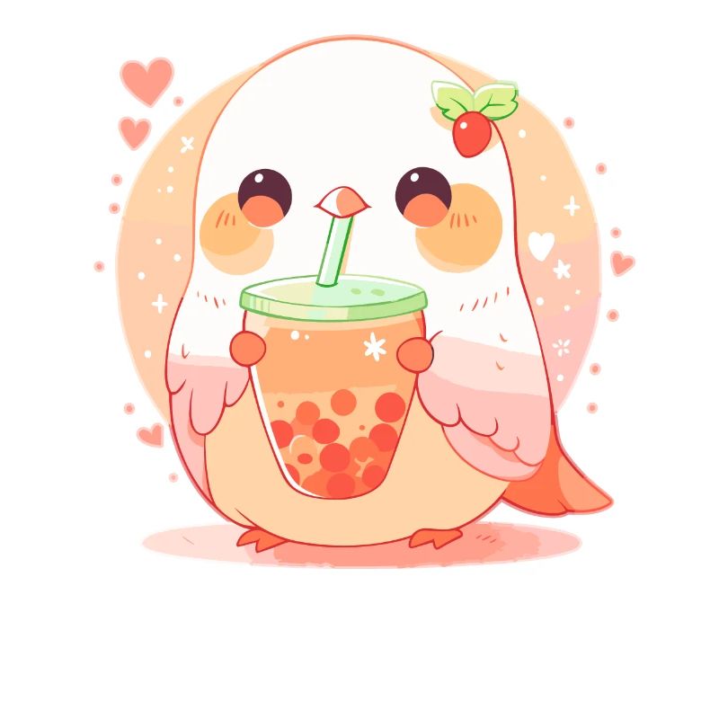 Inséparable kawaii boit Boba Bubble Tea Chibi
