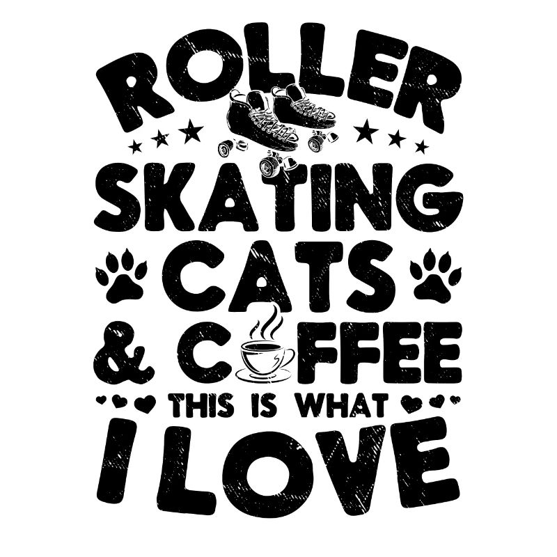 Patins à roulettes Chats Café C’est ce que j’aime