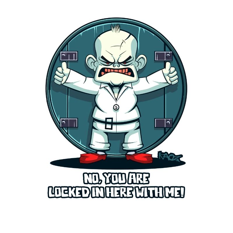 Ihr seid mit mir eingesperrt, ein Wahnsinniger Typ