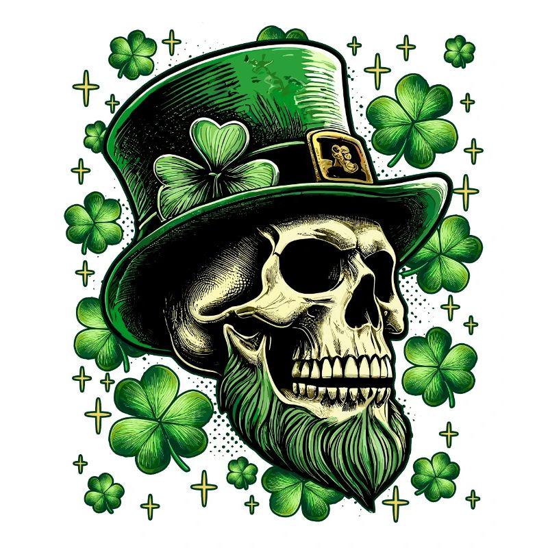 St. Patrick's Day Irish Skull