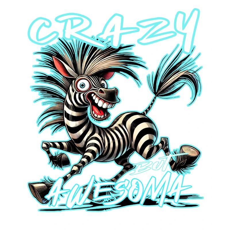 Crazy but Awesome Zebra Comic Stilb