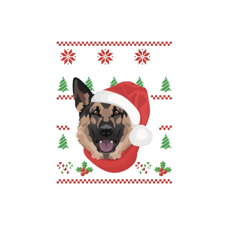 German Shepherd Merry Christmas
