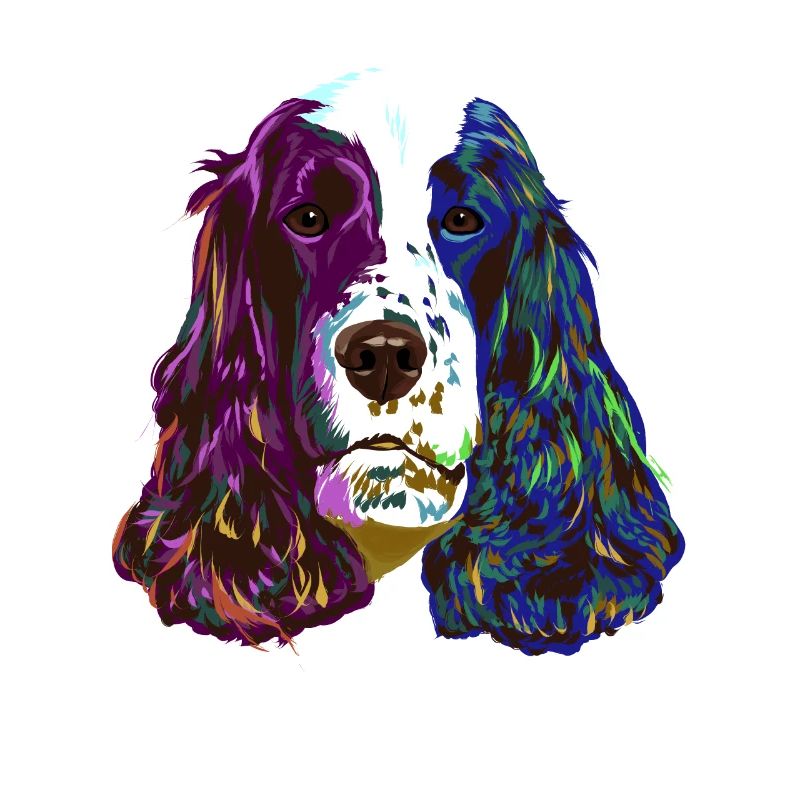 Splash English Cocker Spaniel Dog