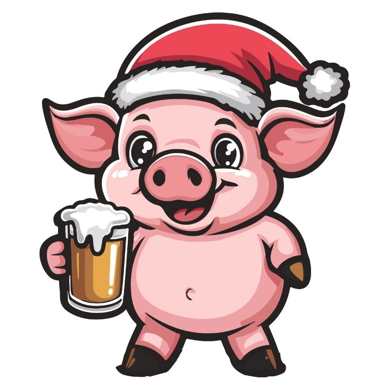 Cochon Bière de Noël Drôle