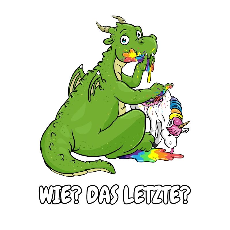 Wie das letzte Geschenk Drache frisst Einhorn fun
