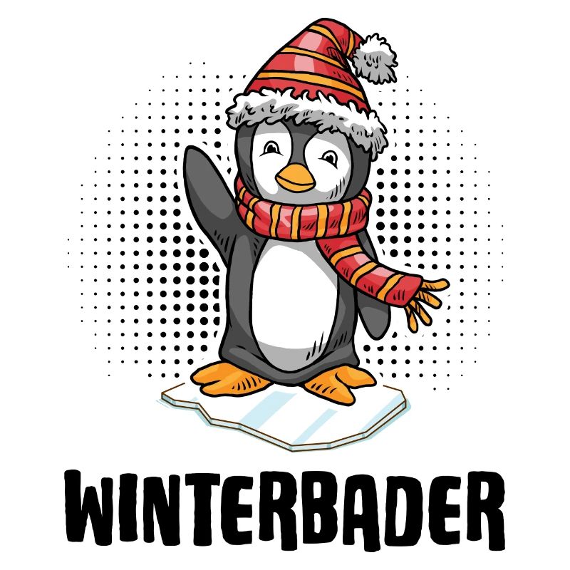 Winterbader Pinguin Eisbader Eisbad