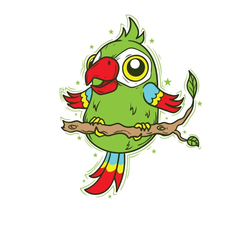 Papagei auf einem Baum Vogel exotisch Tier