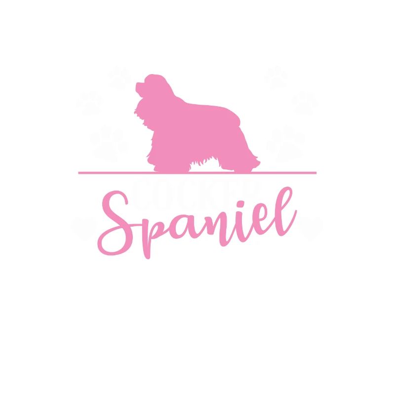 Cocker Spaniel with Paw Print