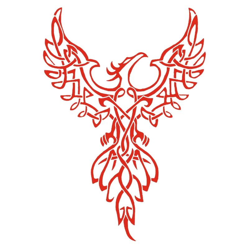 Rotes Phönix-Symbol