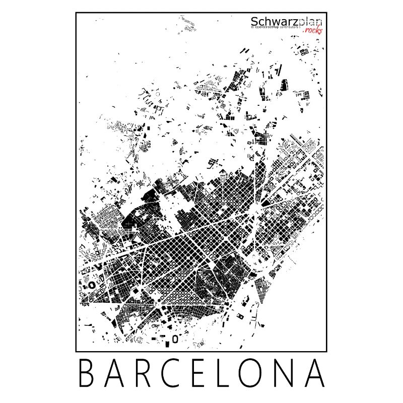 Plan noir Schéma de Barcelone