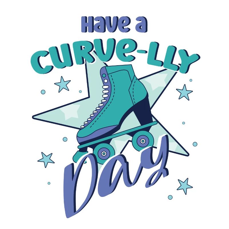 Rollerskater Party Have A Curve-lly Day Gift Idea