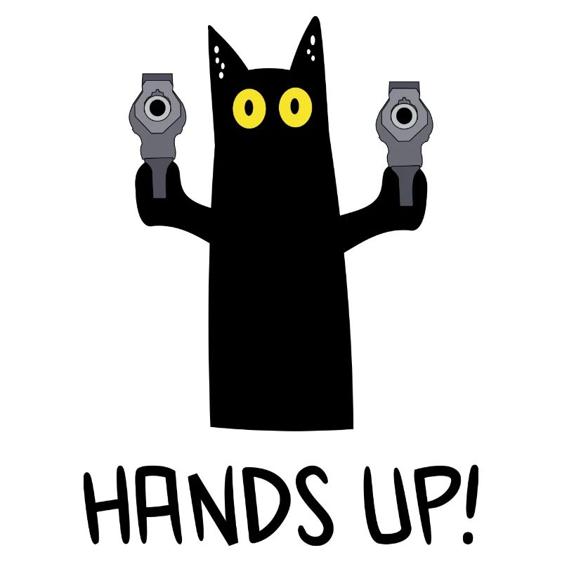 Black cat hands up!