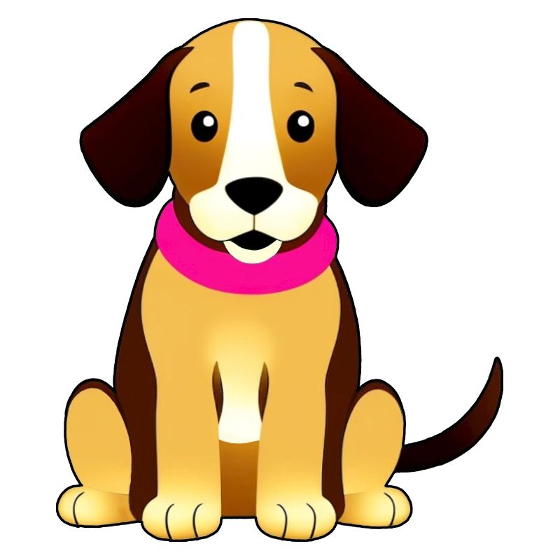 Brauner süßer Hund, sitzend