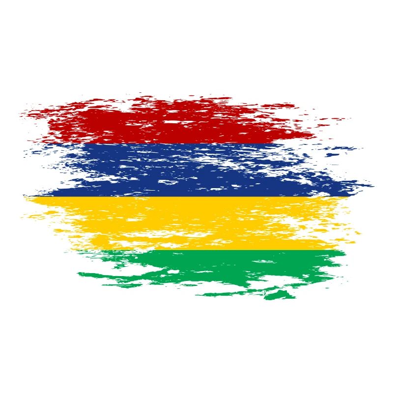 Drapeau mauricien utilisé