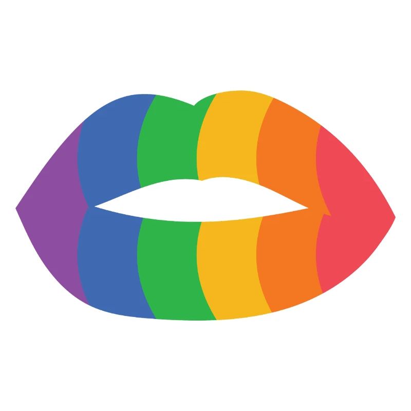 Rainbow Lips Impression d’art