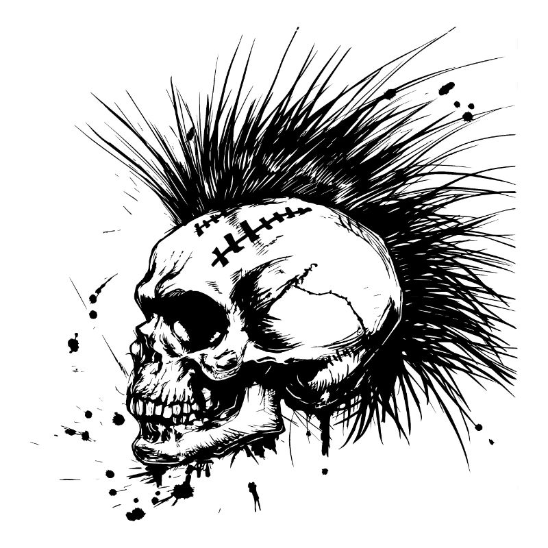 Horror Punk Zombie Mohawk