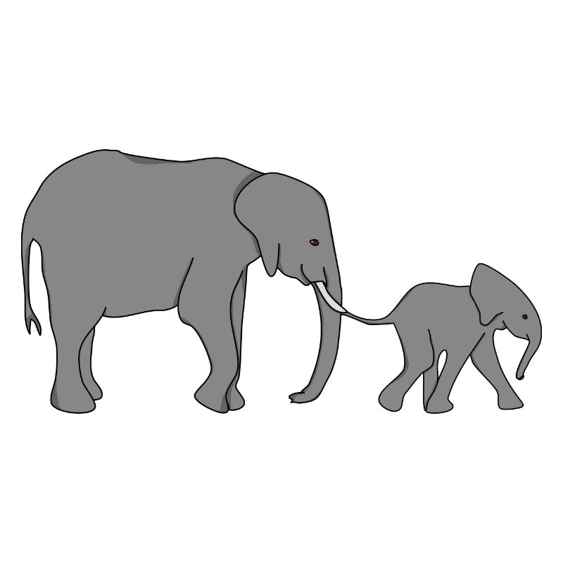 Éléphant Mère Et Enfant Bébé Éléphant
