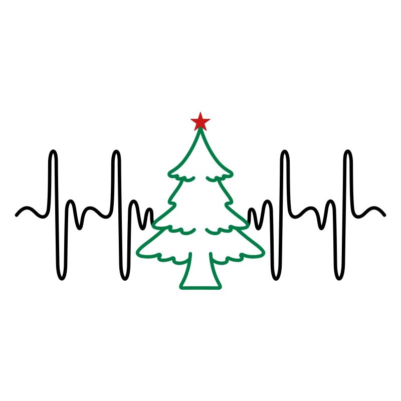 Sapin de Noël Heartbeat (couleurs modifiables)