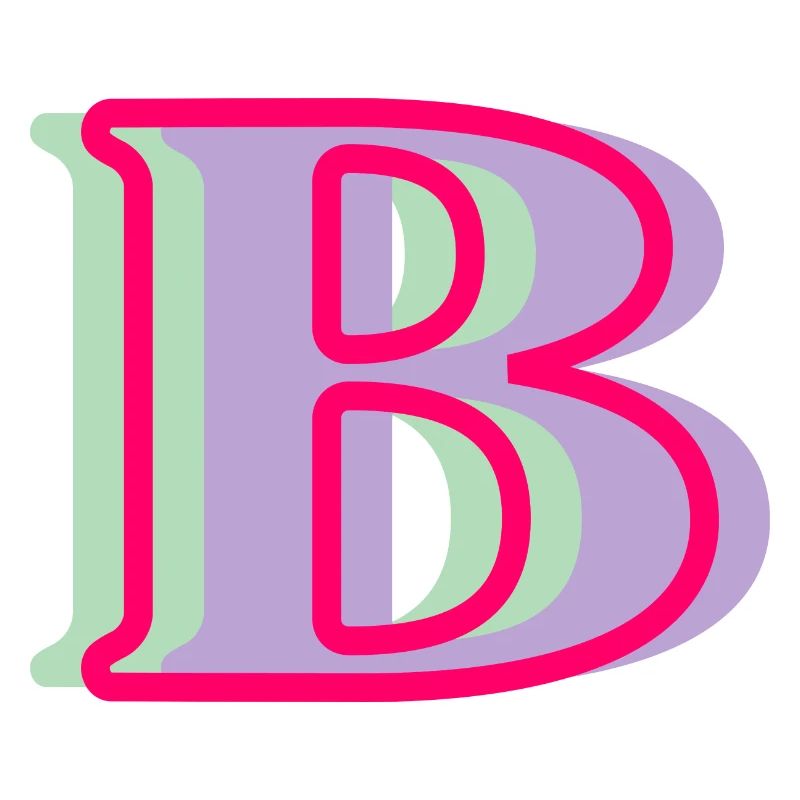 Mehrfarbiger Buchstabe b - originelle Geschenkidee