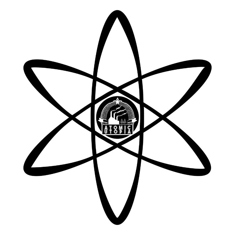 Atomic Utopia - Atom Emblem in Black