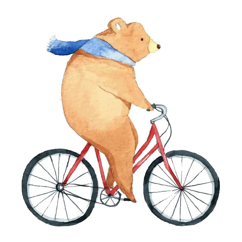 Bicycle bear two-wheeled bicycle donkey gift