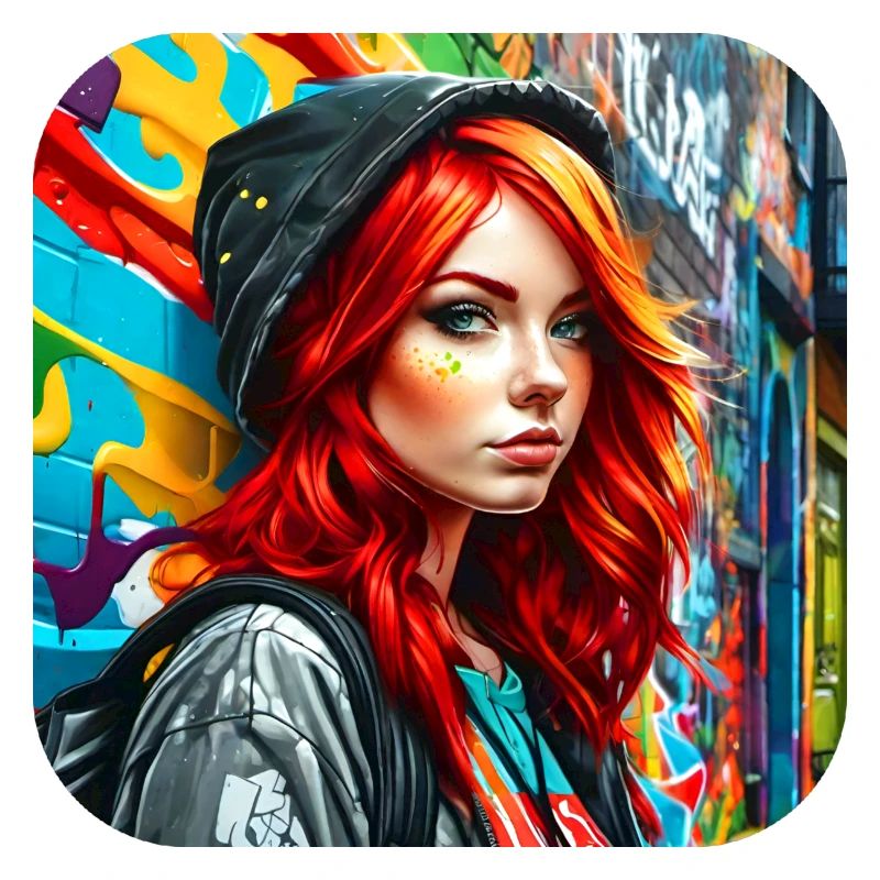 Cooles irisches rothaariges Mädchen