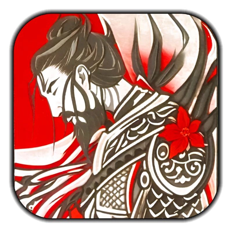 Stolzer Samurai Krieger