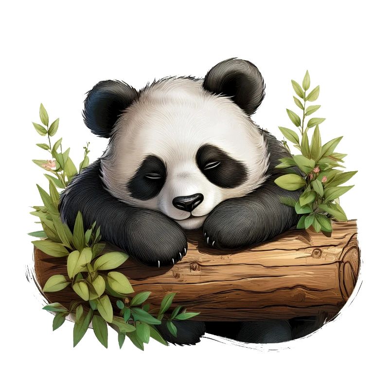 Panda endormi mignon