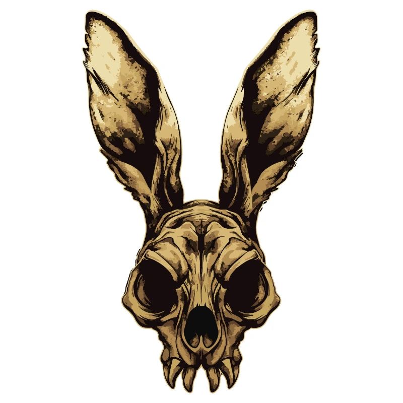 Zombie Rabbit Skull