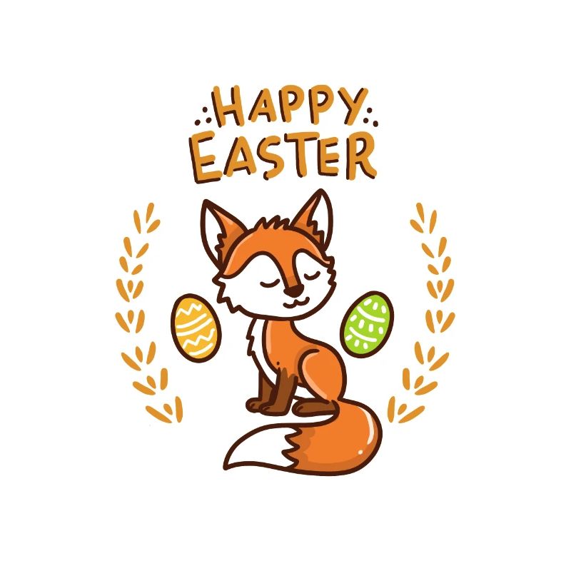 Fox - Vixen - Easter - Happy Easter - Gift