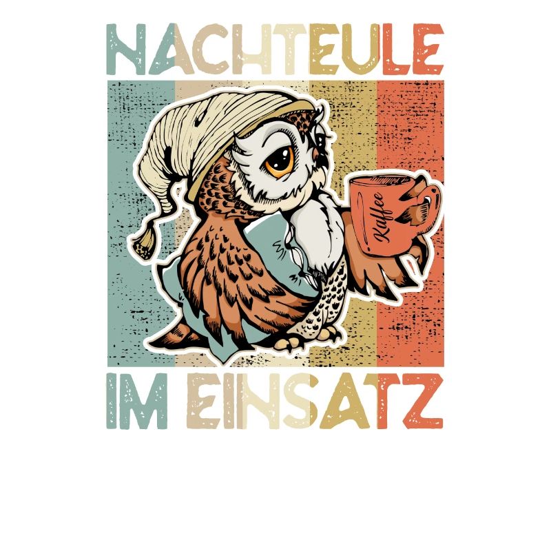 Nachteule im Einsatz Eule Müde Krankenschwester