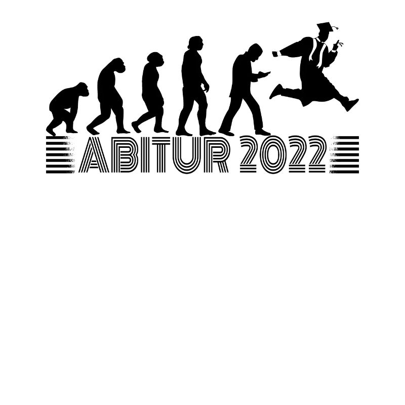 Abi 2022 Abitur passed Evolution retro black