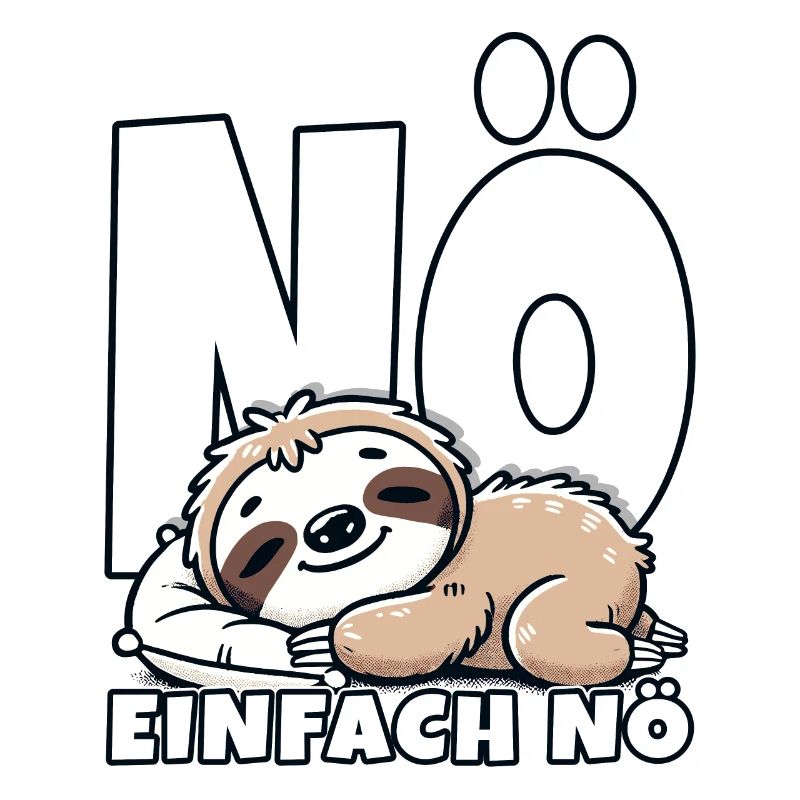 Nope just nope Statement Sloth Late Riser