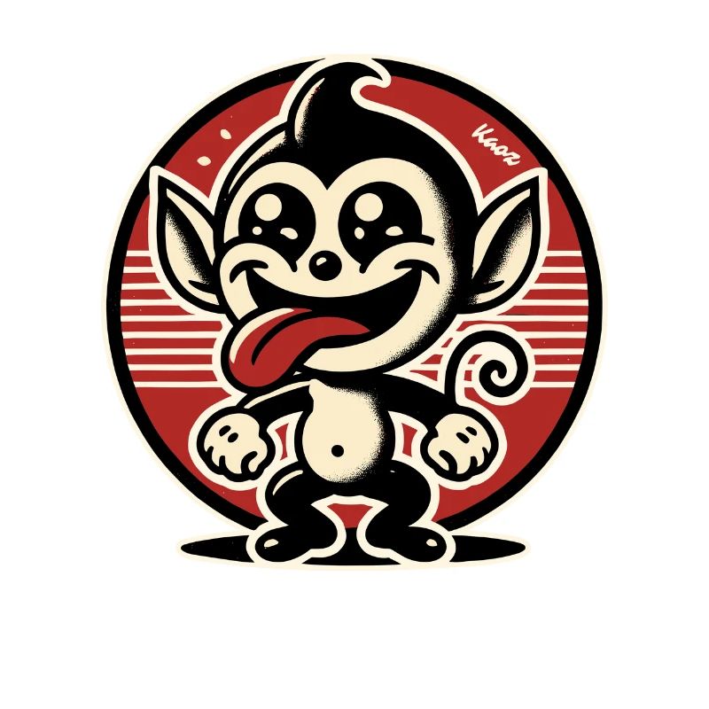 Cheerful little rascal monkey