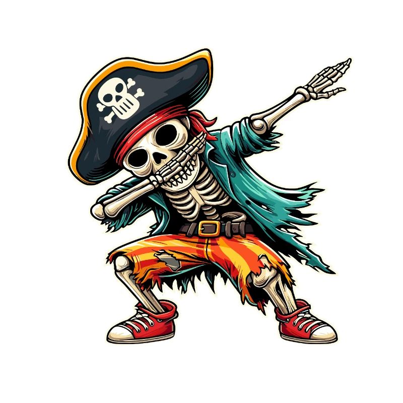 Carnival Pirate Skeleton Dabbing Pirate Hat Alaaf
