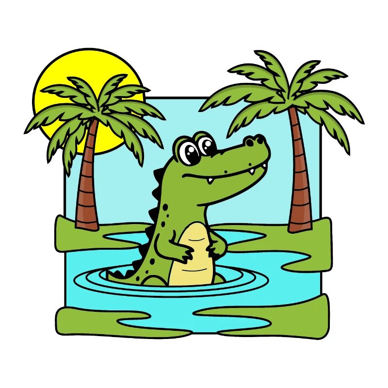 Ist das ein Krokodil oder ein Alligator im Sumpf?