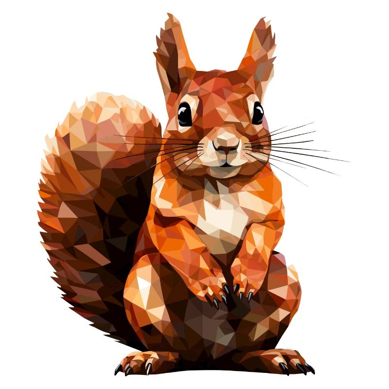 Écureuil de style polygonal