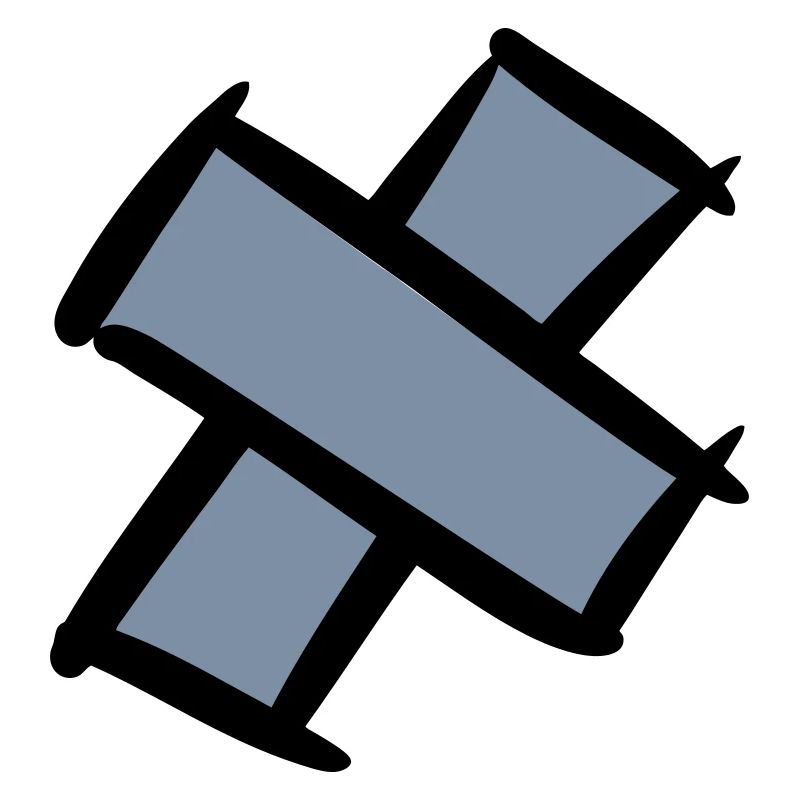 Pflasterkreuz. Pavement Cross. Wound plasters.