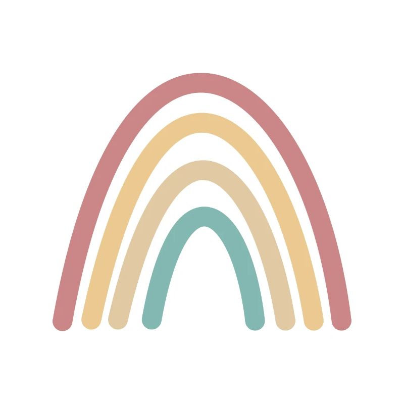 Boho Regenbogen Retro Geschenkidee