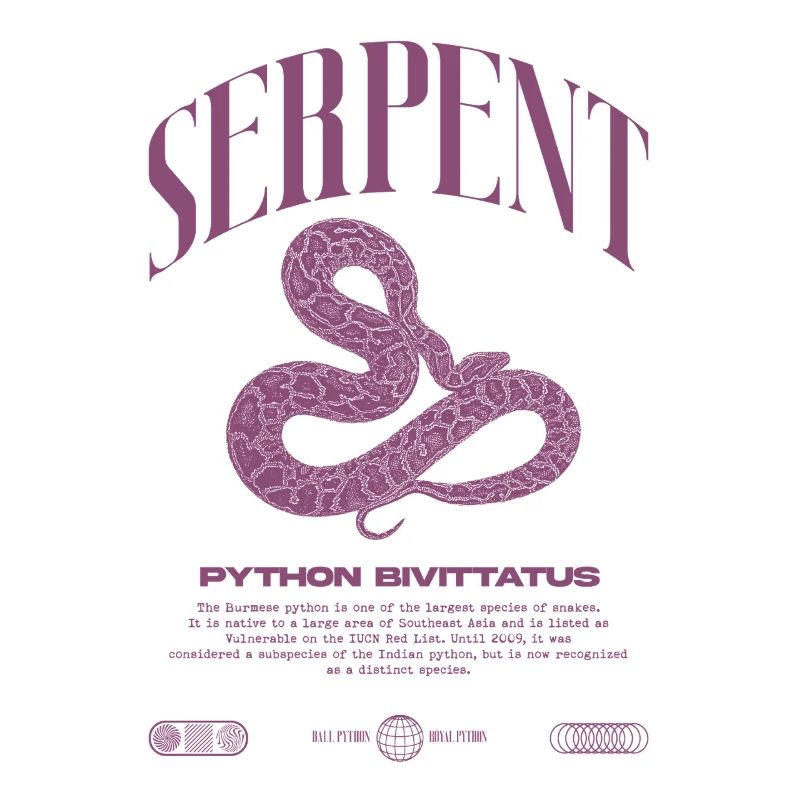 Burmese Python Modern Reptile Keeper Streetwear