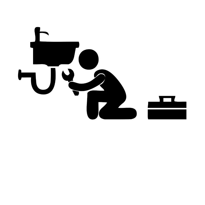 A plumber at work