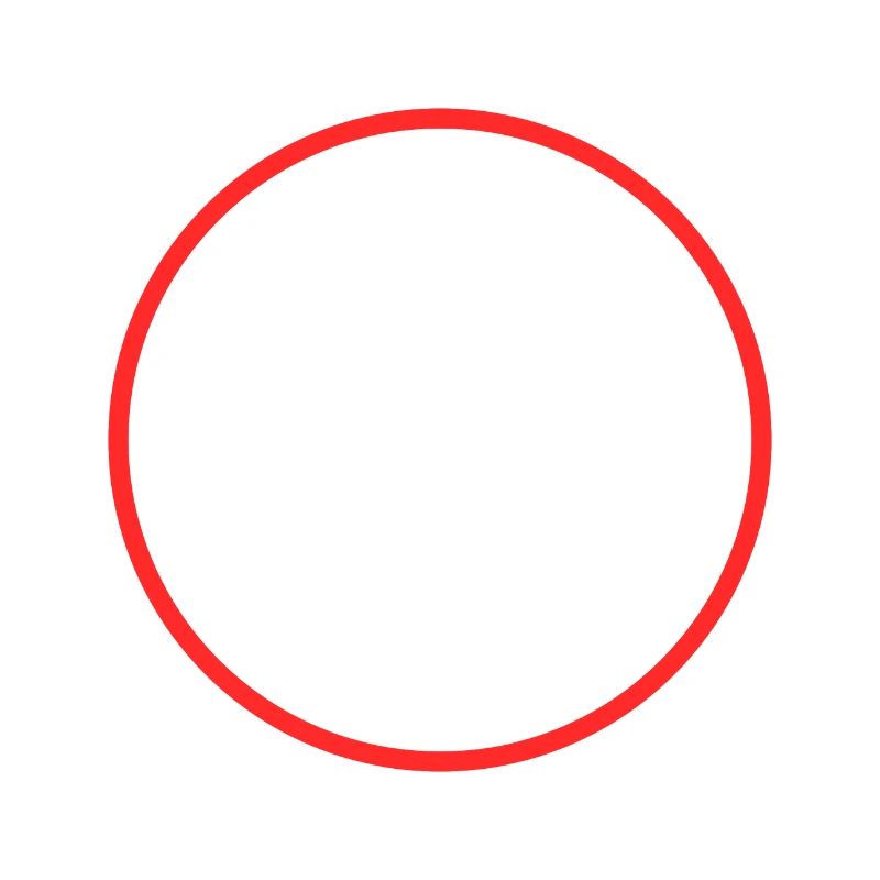 Circle Ring Shape Symbol Red