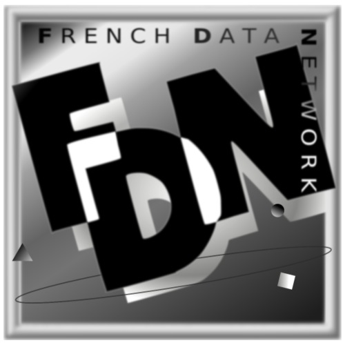 Logo French Data Network 1992 reedition - Mug contrasté