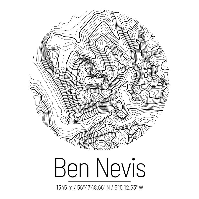 Ben Nevis | Conception de la topographie de la carte