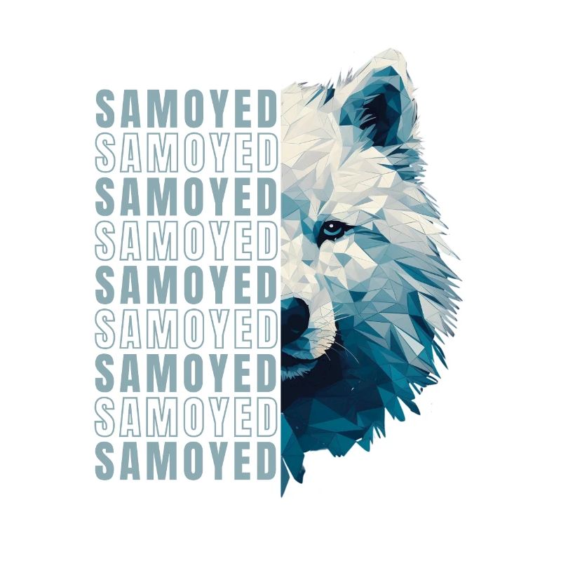 Samoyed Lovers Geometry Samoyed Art