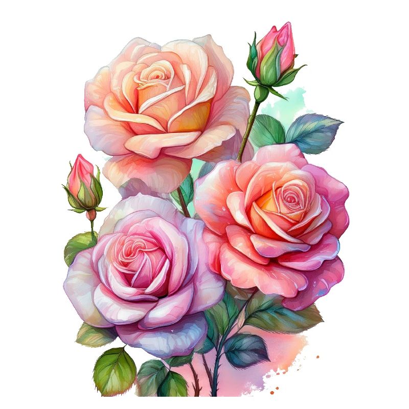 Des roses délicates aux couleurs douces