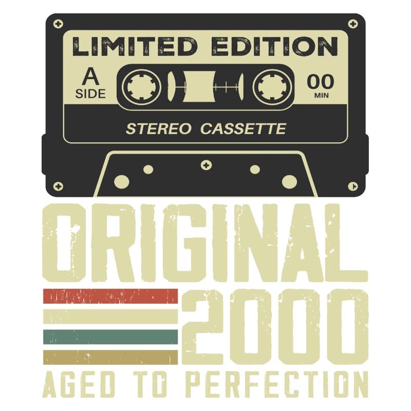 24. Jubiläumsgeschenk im Retro-Stil 2000
