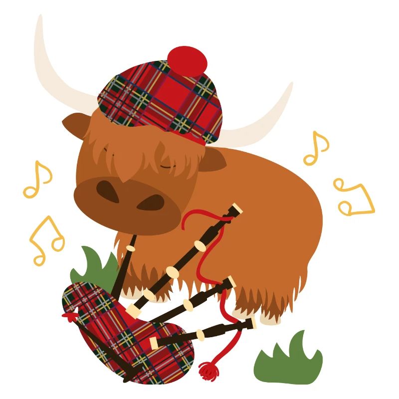 Cornemuse de jeu Highland Cattle - Orange