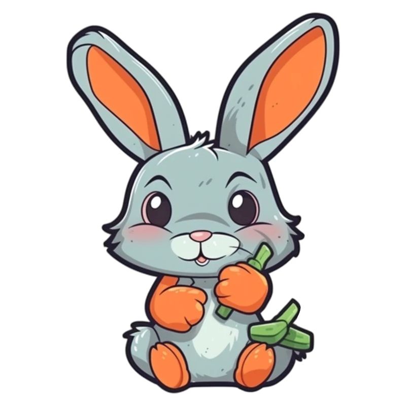 Lapin mignon pour tous les âges - conception de dessins animés